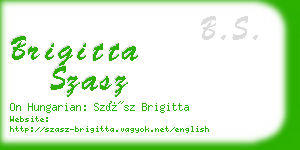 brigitta szasz business card